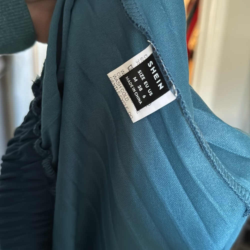 Teal pleaded skirt - Picture 4 of 4